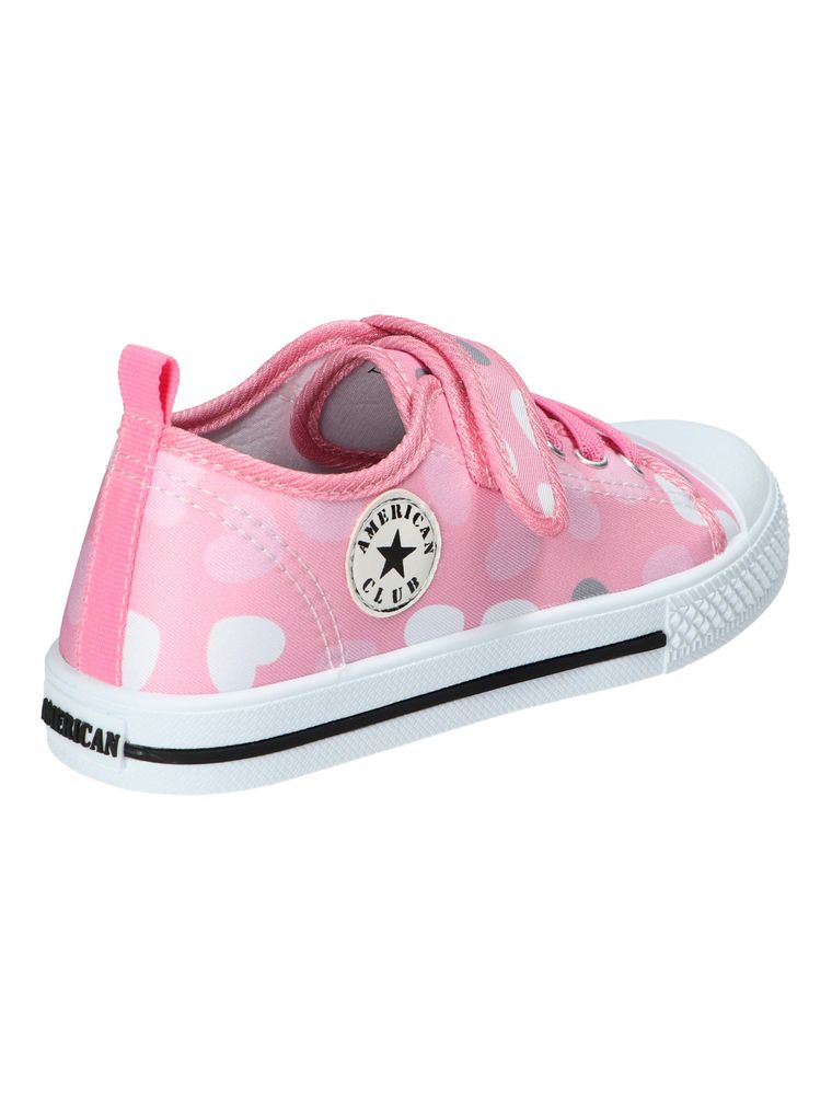 Trampki dziewczęce, różowe, American Club