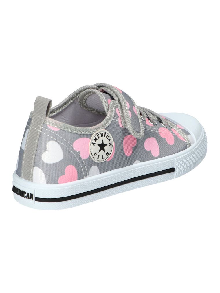 Trampki dziewczęce, szare, American Club