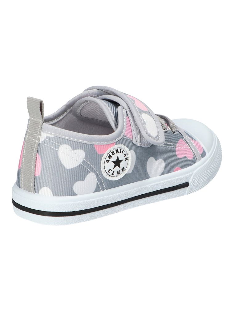 Trampki dziewczęce, szare, American Club