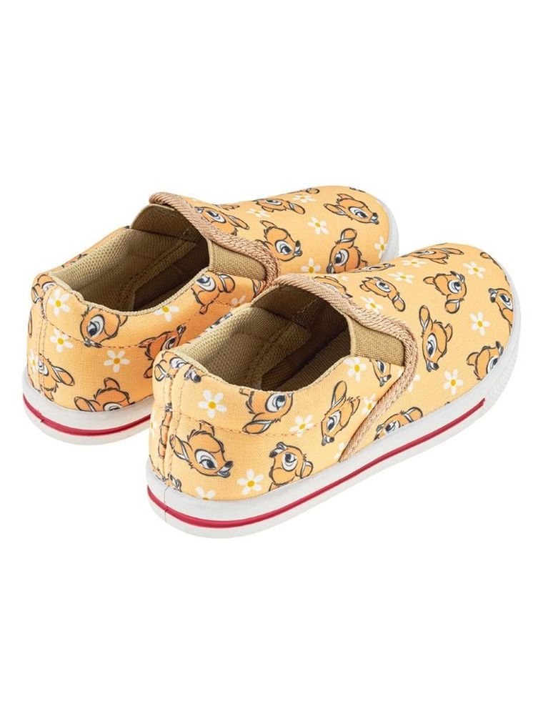 Trampki slip on dziewczęce, beżowe, Bambi, Leomil