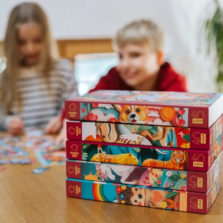 Trefl, 40-lecie, Paper Art, Dinozaur, puzzle, 160 elementów