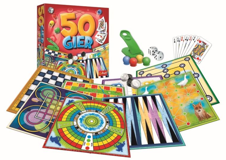 Trefl, 50 gier, zestaw gier familijnych