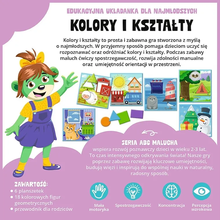 Trefl, ABC Malucha, Rodzina Treflików, Kolory i kształty, gra edukacyjna