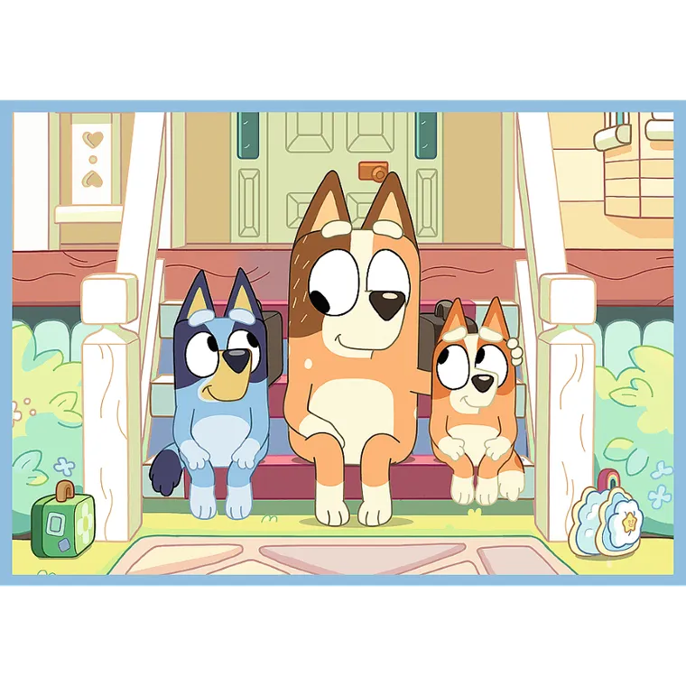 Trefl, Bluey i jej świat, puzzle 4w1