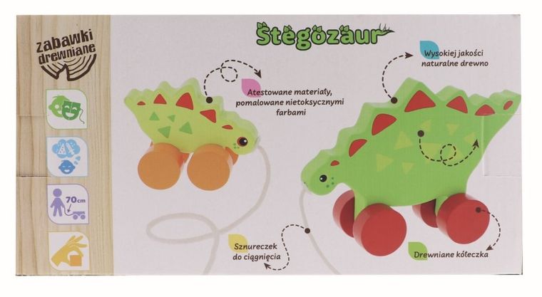 Trefl, Bobaski i Miś, Stegozaur, dinozaury na kółkach
