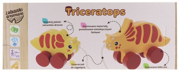Trefl, Bobaski i Miś, Triceratops, dinozaury na kółkach