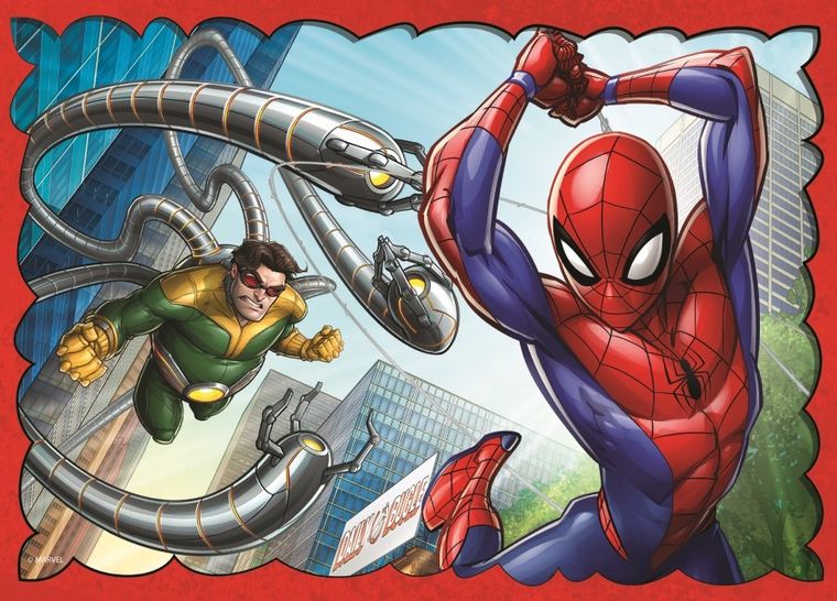 Trefl, Bohaterski Spider-Man, puzzle 4w1