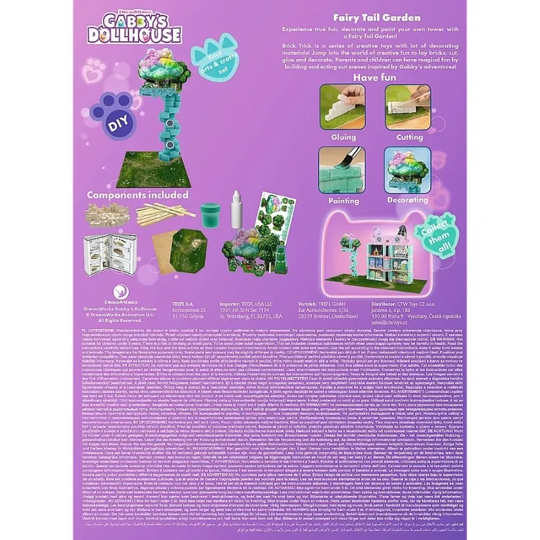 Trefl, Buduj z cegły, Koci Domek Gabi, Ogród Wróżkici, zestaw kreatywny, 34 elementy