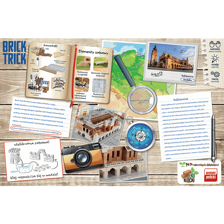 Trefl, Buduj z cegły, Podróże, Sukiennice, zestaw kreatywny