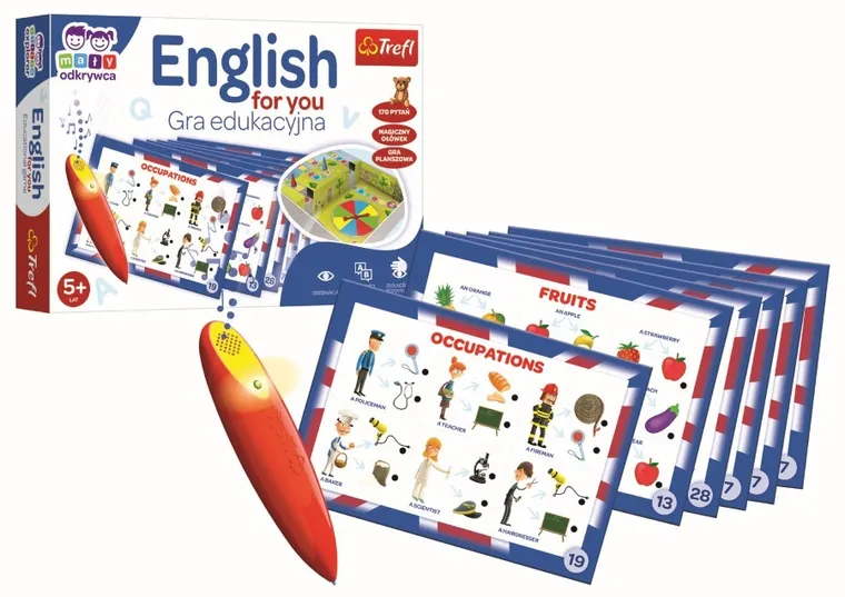 Trefl, English for you, Magiczny ołówek, gra edukacyjna