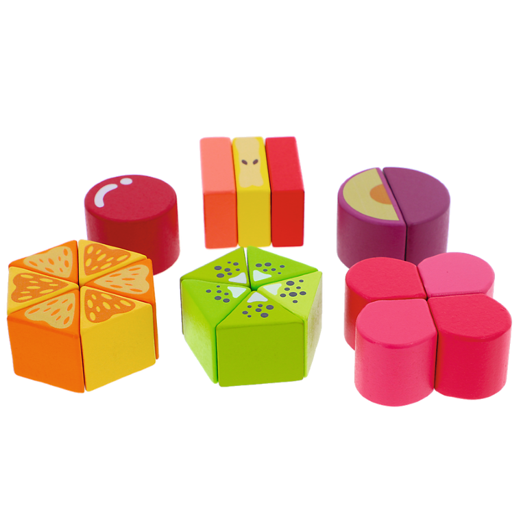 Trefl, Fruity Beauty, układanka drewniana, owoce, 21 elementów