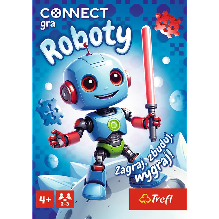 Trefl, Gra Connect, gra zręcznościowa, klocki roboty
