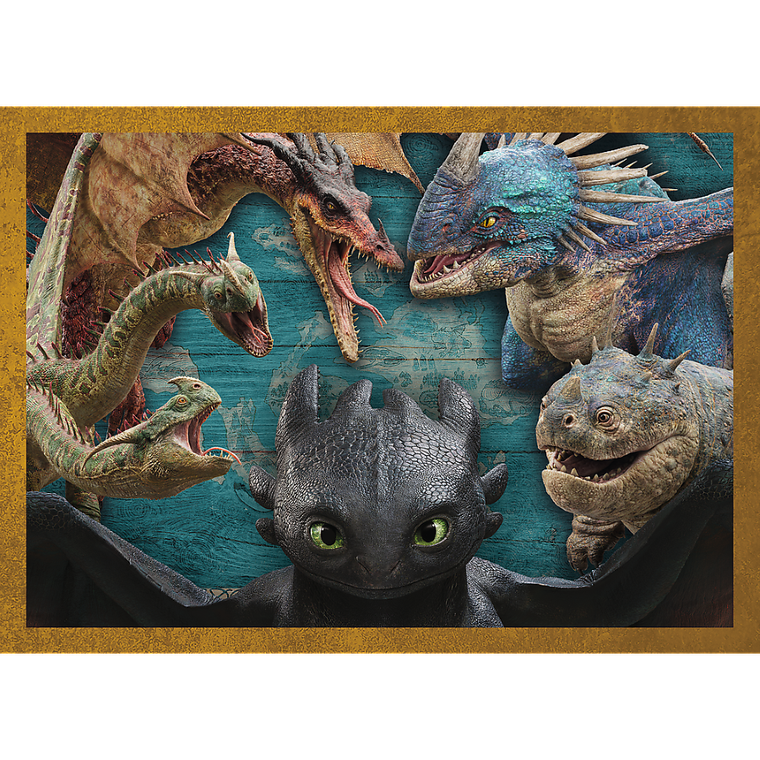 Trefl, Jak wytresować smoka, Smocze dni, puzzle 4w1