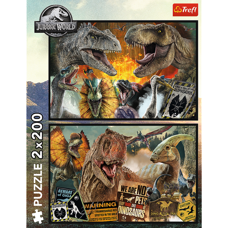 Trefl, Jurassic World, Prehistoryczny świat, puzzle, 2-200 elementów