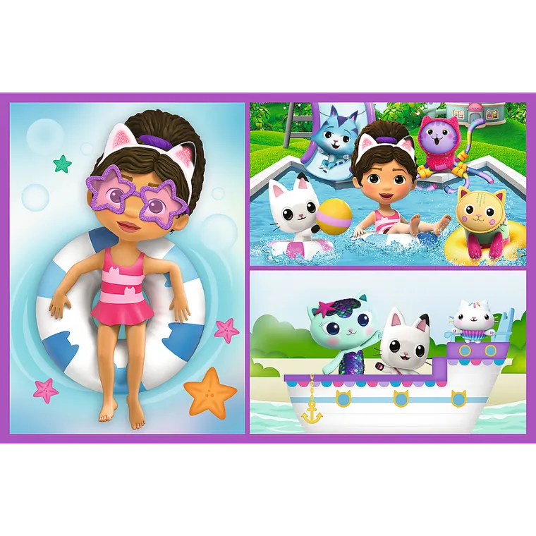 Trefl, Koci Domek Gabi, Baw się z Gabby, puzzle, 2-70 elementów