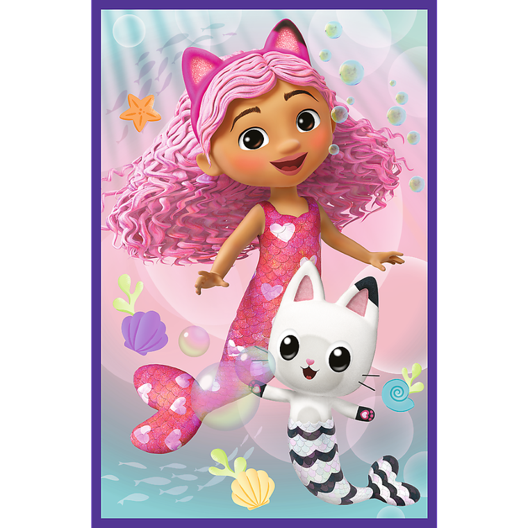 Trefl, Koci Domek Gabi, Kolorowe dni Gabby, puzzle, 3-80 elementów