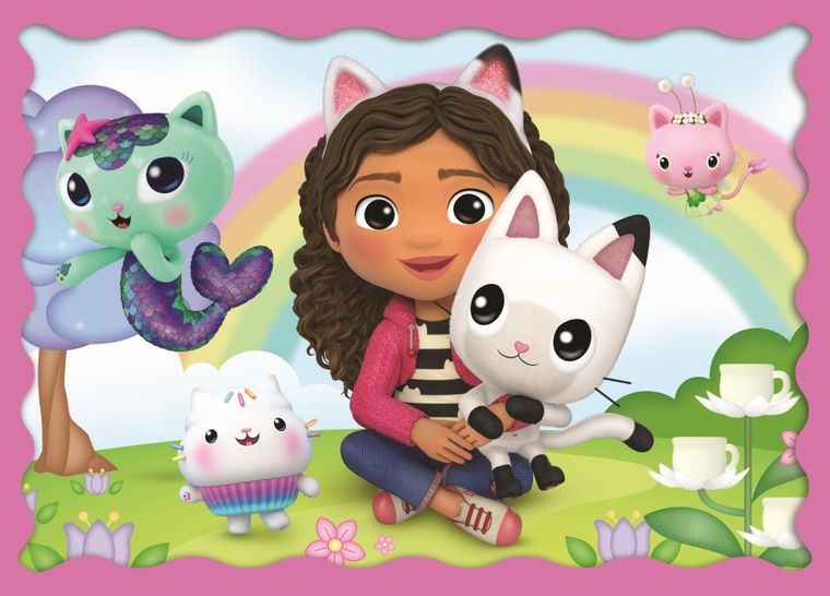 Trefl, Koci Domek Gabi, puzzle, 4w1, 207 elementów