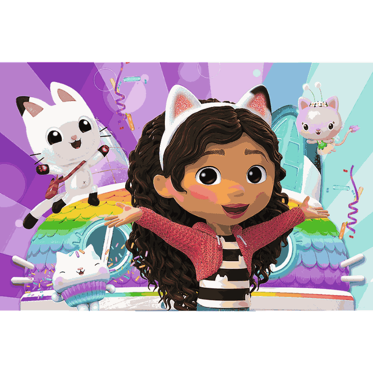 Trefl, Koci Domek Gabi, Z Gabi zawsze jest wesoło, puzzle, mini, 54 elementy