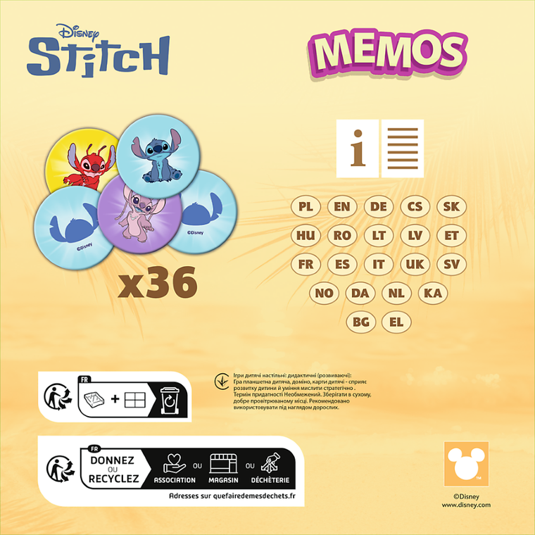 Trefl, Lilo i Stitch, Memos, gra pamięciowa