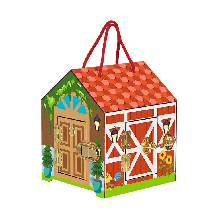 Trefl, Lock House, Tiny Tails, drewniany domek manipulacyjny