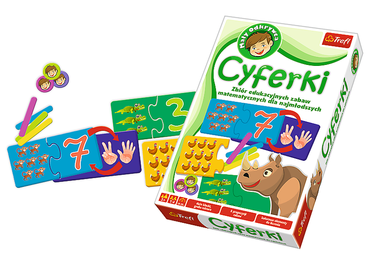 Trefl, Mały odkrywca, Cyferki, gra edukacyjna