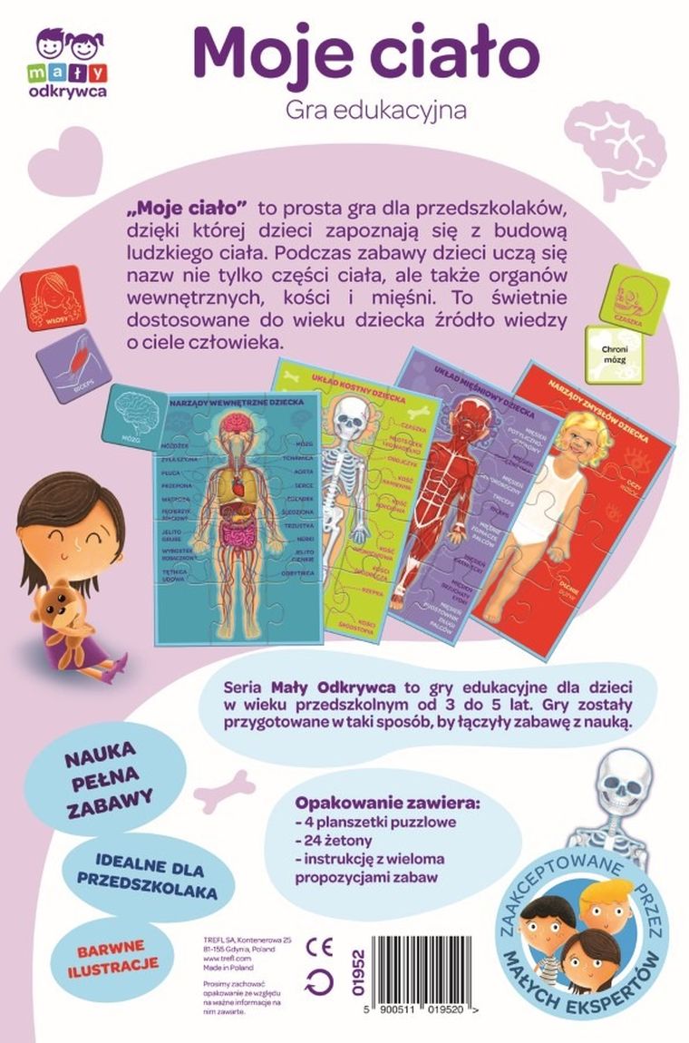 Trefl, Mały Odkrywca, Moje ciało, gra edukacyjna