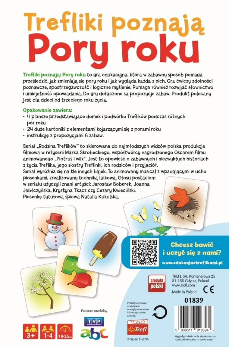 Trefl, Mały odkrywca, Pory roku, gra edukacyjna
