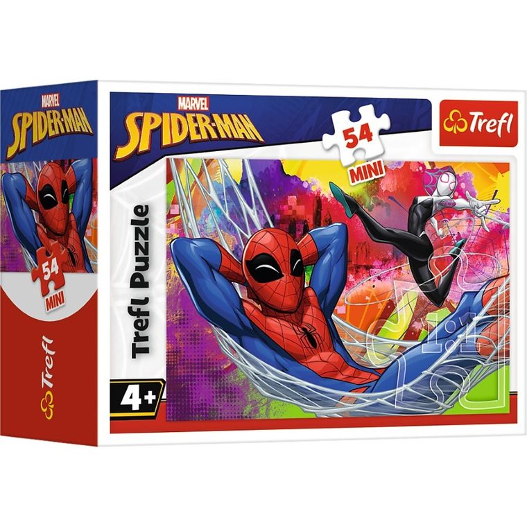 Trefl, Mini, Spider-Man, Zwinność i odwaga, puzzle, 54 elementy