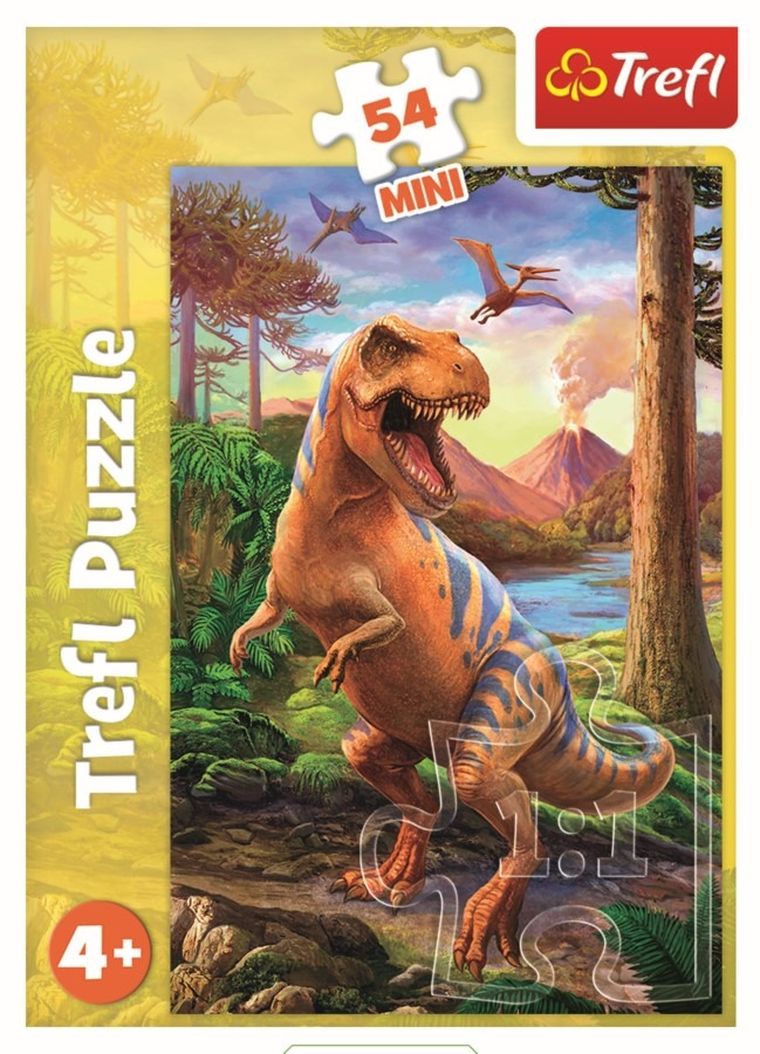 Trefl, Niesamowite dinozaury, puzzle mini, 54 elementy, 1 szt.