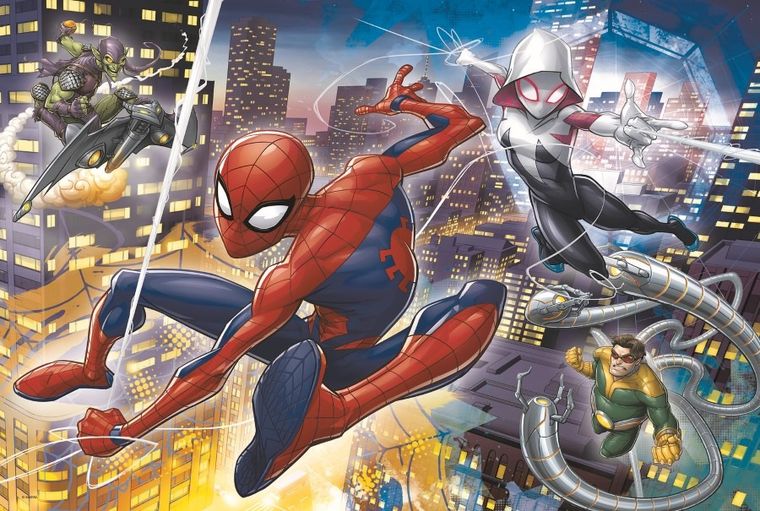 Trefl, Nieustraszony Spider-Man, puzzle maxi, 24 elementy