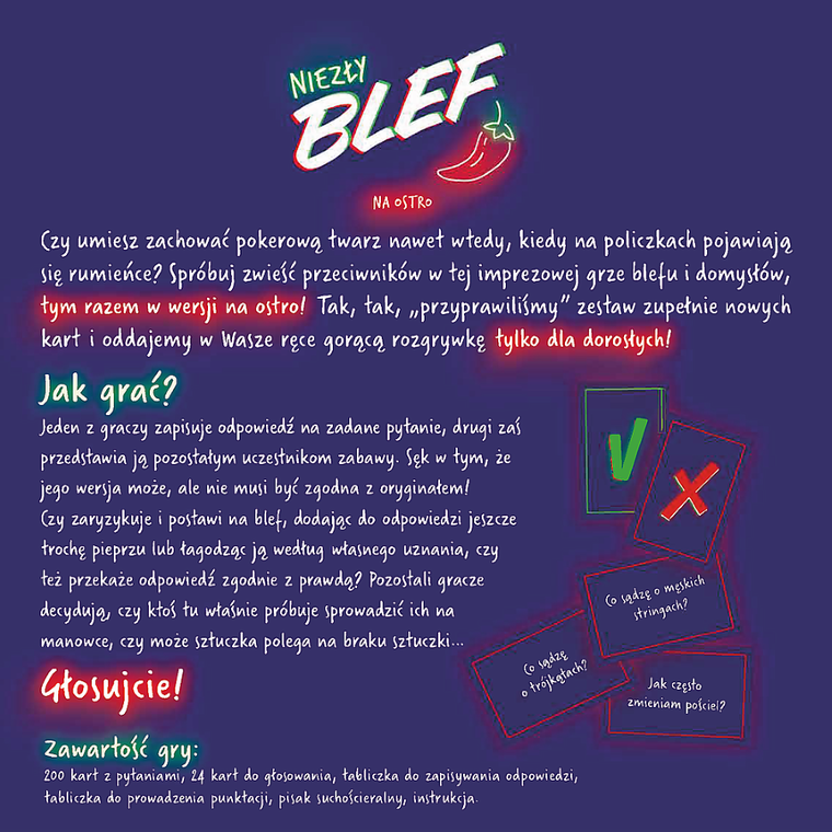 Trefl, Niezły Blef, Na ostro, gra towarzyska