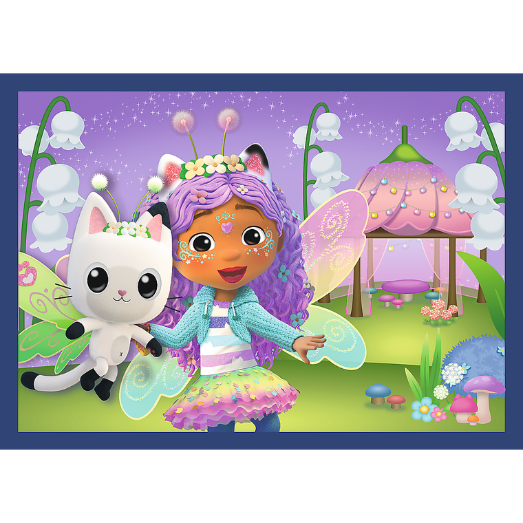 Trefl, Premium Plus Kids, Koci Domek Gabi, Kocie harce, puzzle, 4-88 elementów