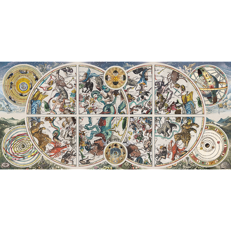 Trefl, Prime UFT, Ancient Celestial Maps, puzzle z plakatem, 9000 elementów