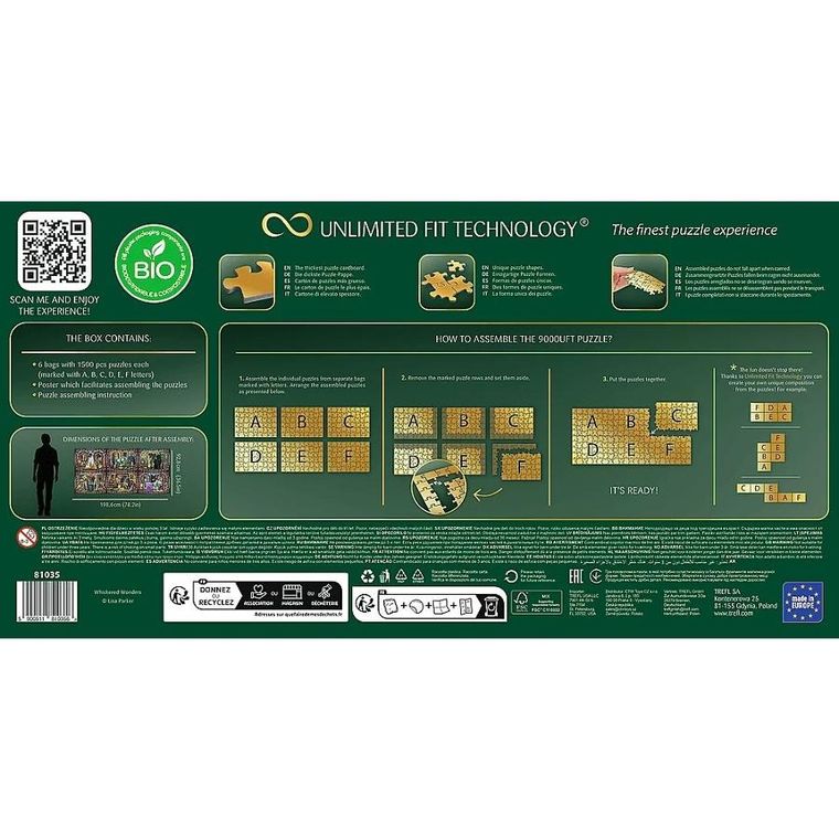 Trefl, Prime UFT, Lisa Parker, Whiskered Wonders, puzzle z plakatem, 9000 elementów