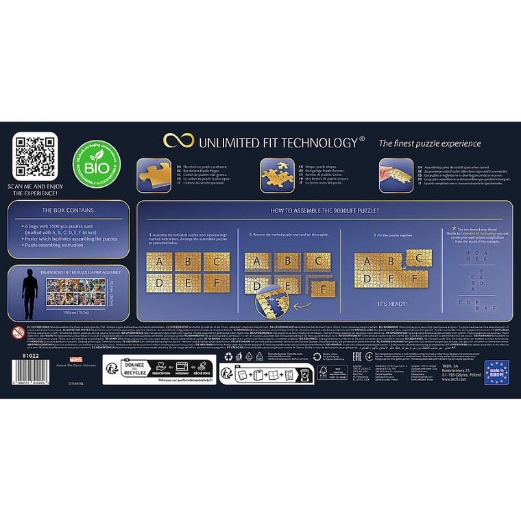 Trefl, Prime UFT, Marvel, Across The Comic Universe, puzzle, 9000 elementów