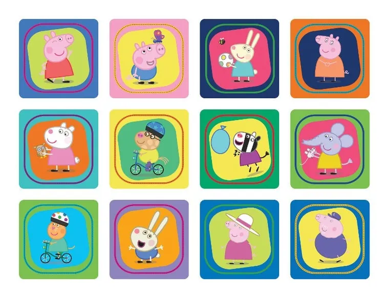 Trefl, Radosne chwile ze Świnką Peppą, puzzle, memos, 2w1