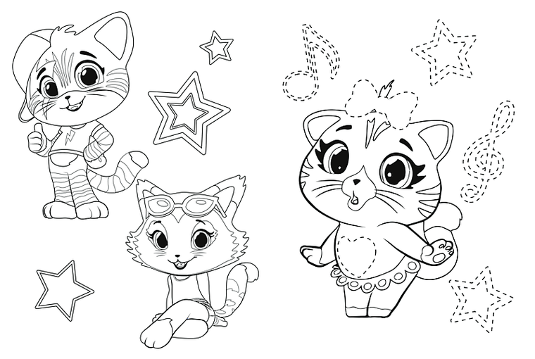 Trefl, Radosne koty, puzzle, 24 elementy