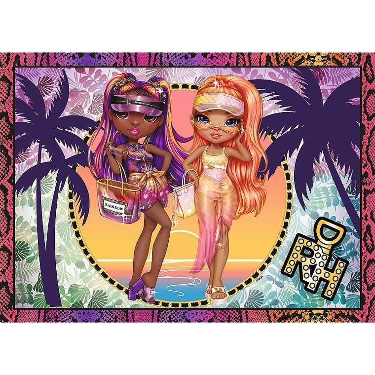 Trefl, Rainbow high, Modne laleczki, układanki 4w1