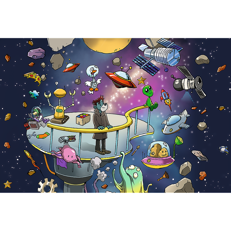 Trefl, Rodzina Treflików, Bert w kosmosie, puzzle, 100 elementów
