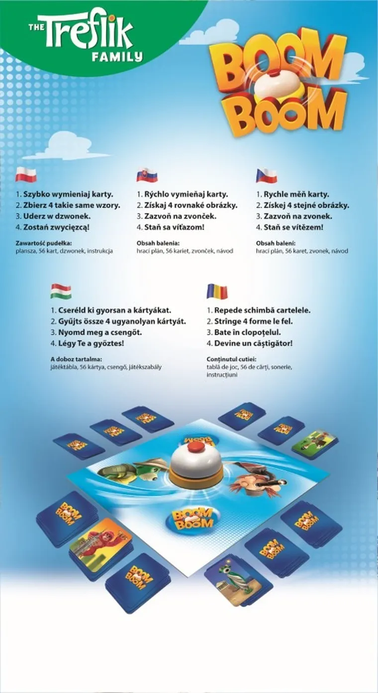 Trefl, Rodzina Treflików, Boom Boom, gra karciana