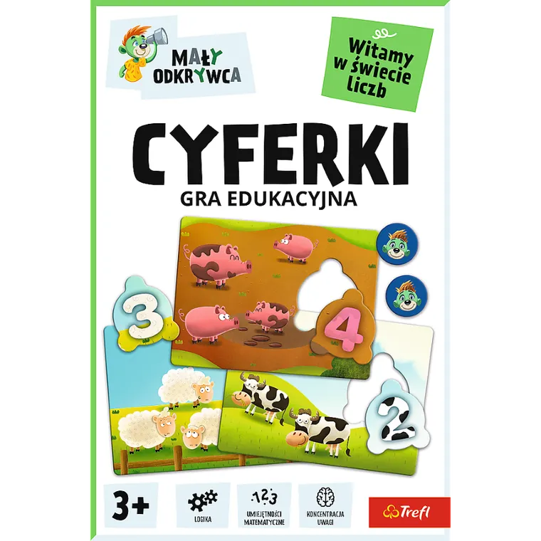 Trefl, Rodzina Treflików, Mały Odkrywca, Cyferki, gra edukacyjna