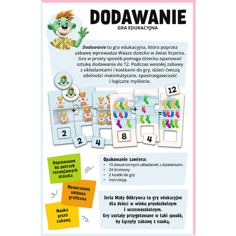 Trefl, Rodzina Treflików, Mały Odkrywca, Dodawanie, gra edukacyjna