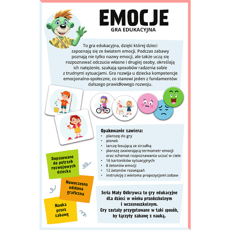Trefl, Rodzina Treflików, Mały Odkrywca, Emocje, gra edukacyjna