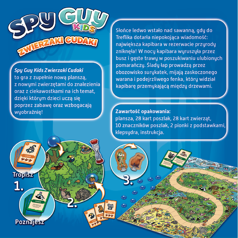Trefl, Rodzina Treflików, Spy Guy Kids, Zwierzaki Cudaki, gra familijna