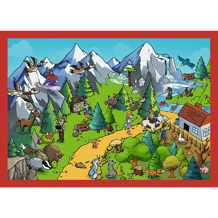 Trefl, Rodzina Treflików, Ulubione Trefliki, puzzle, 4w1 elementów