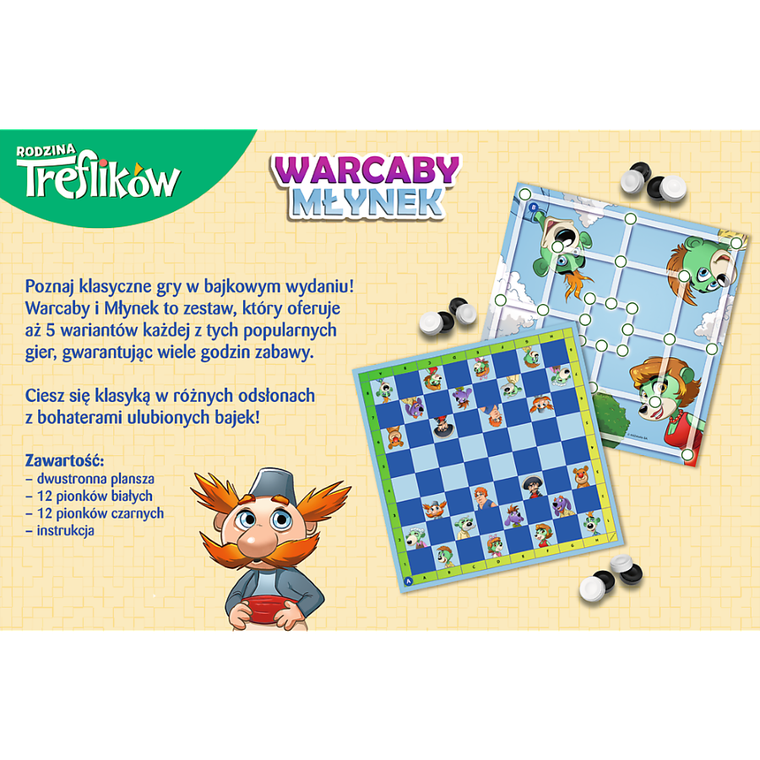 Trefl, Rodzina Treflików, Warcaby i Młynek, gry familijne