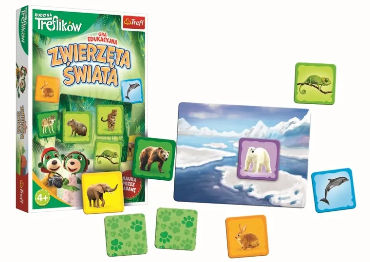Trefl, Rodzina Treflików, Zwierzęta świata, gra edukacyjna