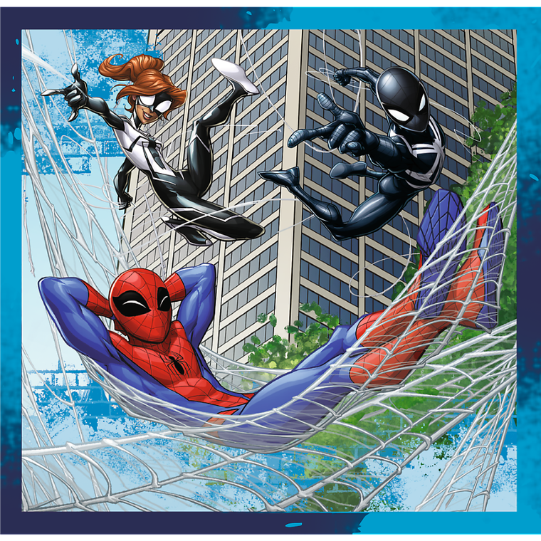 Trefl, Spider-Man, Pajęczy przyjaciel, puzzle 3w1, 106 elementów