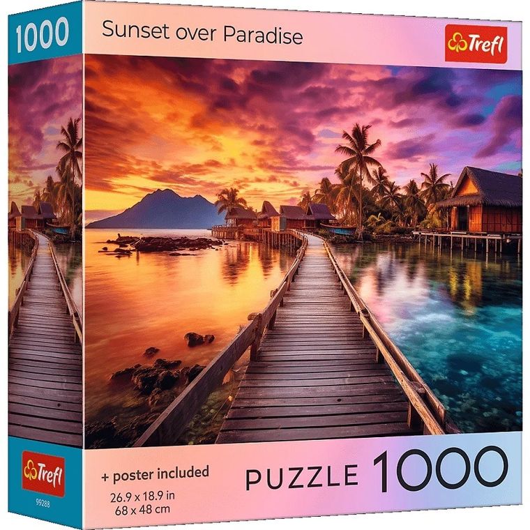 Trefl, Sunset in the Maledives, USA, puzzle, 1000 elementów