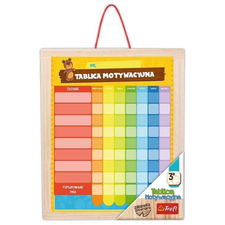 Trefl, Tablica motywacyjna, zabawka drewniana